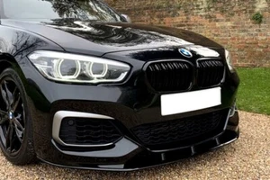 BMW 1 F20 F21 2015-2019 ALERÓN DELANTERO ABS negro brillante TUNING - Foto 1 di 2