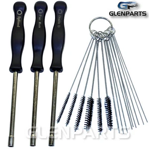Vergaser Einstellwerkzeug Set 3 Schraubendreher 15 Reinigungsbürsten für Echo Ryobi - Bild 1 von 6