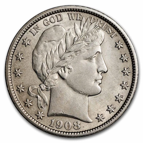 1908 Barber Half Dollar AU - SKU#277793 Cover