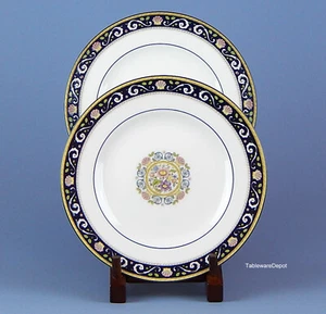 Wedgwood RUNNYMEDE BLUE: Set(s) of 2 Salad Plates, MINT/SUPERB+ Condition! W4472 - Picture 1 of 3