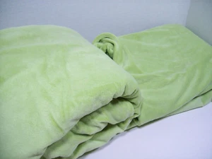 Pottery Barn Kids Green Cozy Soft Chamois Full Queen Duvet Cover New - Picture 1 of 1