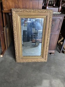 Large 1970's Vintage LA Gilt Wood Gold Framed 1”  Mirror 41” H 26” W - Picture 1 of 15