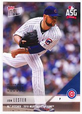 Jon Lester Cubs All-Star Game ASG 2018 Topps Now AS-36 Platinum GOLD Foil Stamp