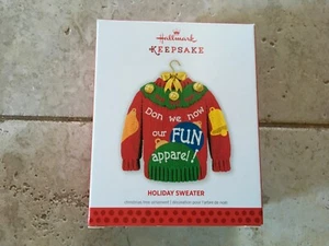 Holiday Sweater Hallmark Ornament USED - Picture 1 of 2