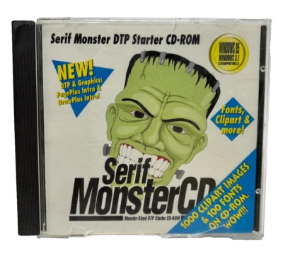 Serif Monster Sized DTP Starter CD ROM Software for Windows 95 or 3.1 Clip Art - Image 1 of 4