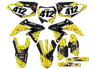 2008-2017 RMZ 450 RACE SERIES Yellow Senge Graphics Kit Compatible with Suzuki - Picture 1 of 10