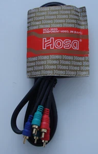 CABLE VIDEO COMPONENTE HOSA VCC-302G - 6,6 FT/2 M - HSP NO. 1400 - Imagen 1 de 9