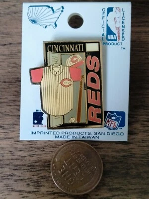Cincinnati Reds VINTAGE Jersey Locker Room Pin MLB - Image 1 of 2