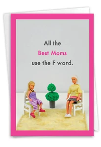 1 Funny Mother's Day Card with Envelope - Best Moms C9239MDG - Picture 1 of 6
