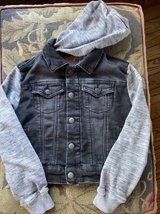 Children’s Cat & Jack, Jean Jacket, 6/7, black and grey - Picture 1 of 3