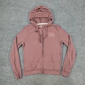 Pink Victoria's Secret Sweatshirt Women's XS Brown Full Zip Long Sleeve Hoodie - Picture 1 of 16