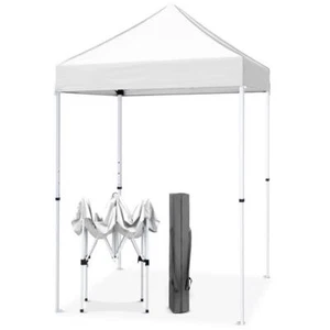 EAGLE PEAK Gazebo 5'X5' Outdoor Pop Up Canopy Tent Water Resistant Square White - Picture 1 of 6