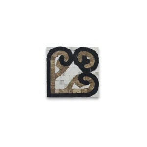 B0052CP Marble Mosaic Border Decorative Tile Baroque White 4.7x4.7 Polished - Picture 1 of 5