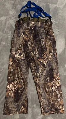 Johnson Garment Pants Men Size 2XL Brown Hunting Camouflage Fleece Suspenders - Image 1 of 4