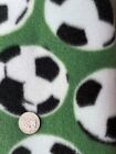 Soccer Ball On green Fleece Polar  60" Wide 1 1/4 Yards