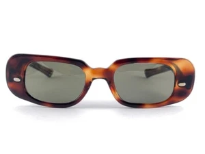 VINTAGE MAY RECTANGULAR MIDCENTURY TORTOISE FRAME 1960'S SUNGLASSES MADE IN USA - Picture 1 of 9
