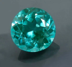 13.10 CT Natürlich Paraiba Turmalin Grünlich Neon Blau Rund Schliff Lose - Bild 1 von 5