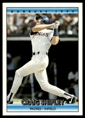 1992 Donruss #667 Craig Shipley Rookie San Diego Padres - Image 1 of 2