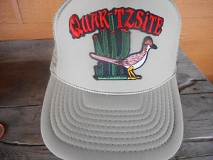 Quartzsite Arizona Road Runner Cactus Beige AZ Trucker Snapback Cap Hat Mesh - Picture 1 of 10