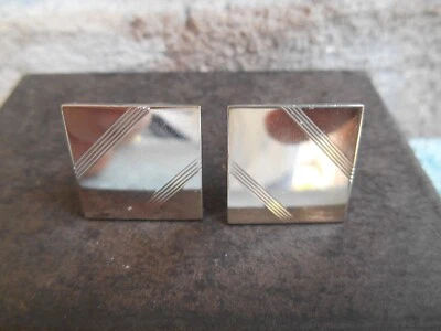 JUEGO DE GEMELOS DE PLATA ESTERLINA SWANK ORIGINALES VINTAGE. Foto 1 de 4