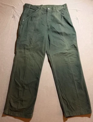 Calvin Klein Carpenter Jeans Mens 36 Green Denim Straight Pocketed Men 36X30 New - Image 1 of 4