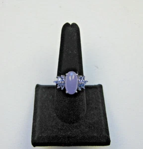 Anillo de tanzanita genuina de plata de ley talla 9 (#9) - Imagen 1 de 2