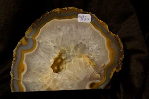 GROSSER EINZELNER BRASILIANISCHER GEODENSTEIN DEKORATIVES EXEMPLAR LG KRISTALLE GRAU A63-1135 - Bild 1 von 2