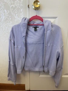 Forever 21 Womens Size S Purple Lavender Crop Hoodie  - Picture 1 of 1