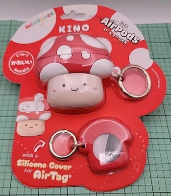 Mimicoc Brand: Kino "Toad" Airpods Keychain & AirTag Sil Cover - New & Free Ship - Image 1 of 4