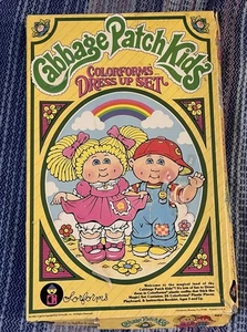Vintage 1983 Cabbage Patch Kids Colorforms Color Forms Dress Up Paper Doll CPK - Picture 1 of 5