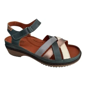 Pikolinos sandalo donna 10,5-11/41 Granada fiume W0W-1969C2 verde multi $170 - Foto 1 di 7