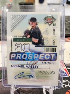 2024 Panini Prospect Edition Holo Prospect Biglietto Firma 50 Michael Massey TK - Foto 1 di 2