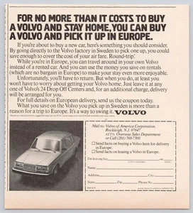 Volvo Oldtimer Printanzeige 1978 Auto Pickup Schweden Reise Europa Prospekt - Bild 1 von 1