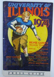 1974 University of Illinois Fighting Illini Football Press Guide VG - Bild 1 von 4