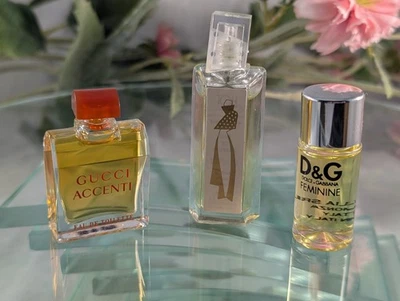Lote De 3 Mini Perfumes Gucci Accenti Hot Couture Givenchy D & G Femenino Foto 1 de 2