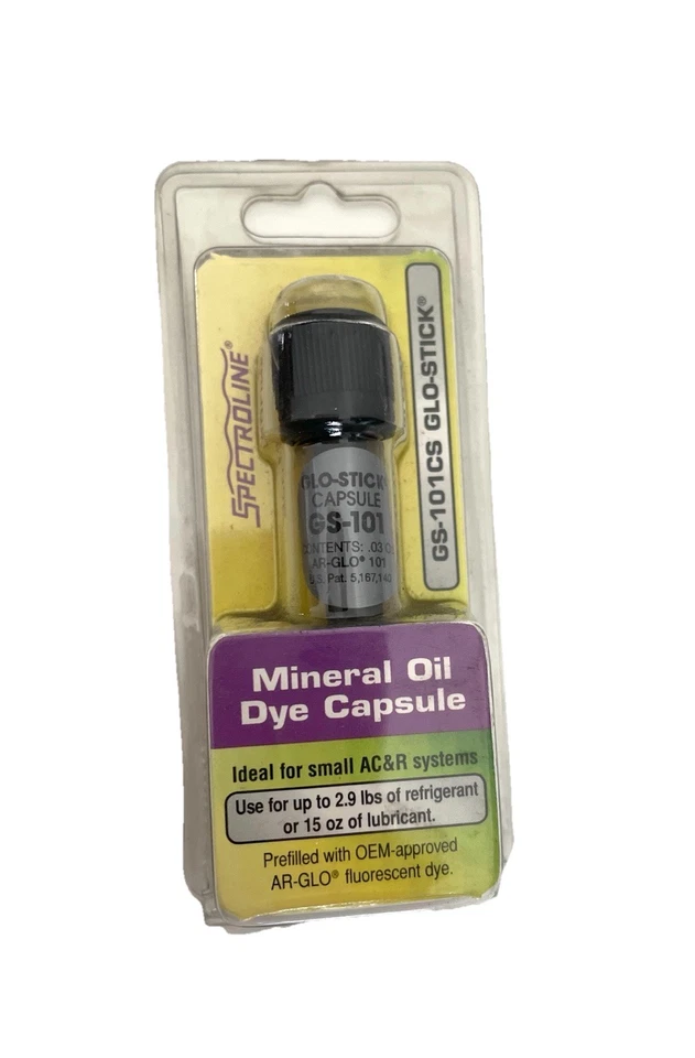 Spectroline GS-101cs Glo-Stick Capsule Mineral Oil Dye for Freon Leak Detection - Image 1 of 1