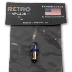 Blue Pinball 6.3 Volt LED Round Replacement Bulbs 44/47 Bayonet Base BA9S, US - Picture 1 of 1