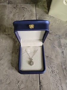 Nuevo en Paquete Collar de Plata de Ley 925 Estampado Joyería Cadena Colgante Circonita cúbica - Imagen 1 de 3