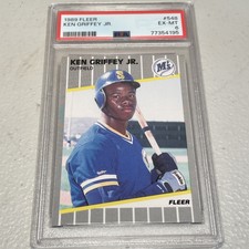 1989 Fleer #548 Ken Griffey Jr. Mariners Rookie PSA 6 EX-MT New Slab Tough Grade