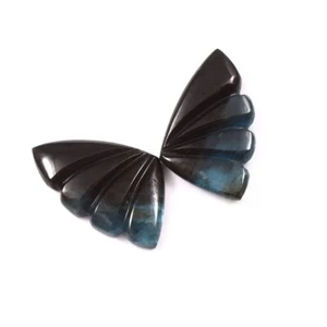 Loose Gemstone Natural Bio Tourmaline Hand Carved Butterfly Wings A1685 - Picture 1 of 3