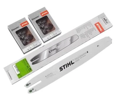 35cm Stihl Schwert + 2x Sägekette 3/8 1,1 für MS 170, MS 170-D, MS171, MS181 ua.