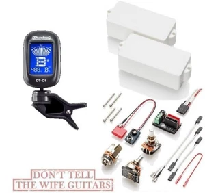EMG P5X WHITE 5 STRING ACTIVE FOR P BASS GUITAR PICKUP POTS & WIRING ( TUNER ) - Picture 1 of 3