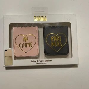 Sarins “Partners in Crime" Gift set Cell Phone Wallet Phone Card Holder New - Picture 1 of 3