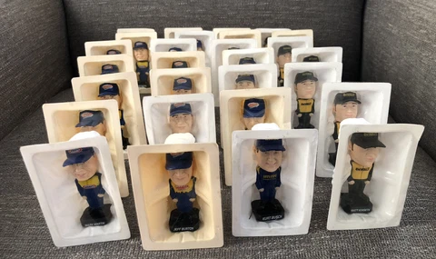 Lot 28 3" Mini Nascar Bobbleheads Matt Kenseth Kurt Busch Jeff Burton MarkMartin Cover