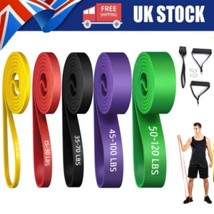 Heavy Duty Pull Up Resistance Bands Set Assisted Exercise Tube Home Gym Training - Picture 1 of 29
