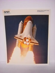 Vintage 8" x 10" NASA Print Atlantis Clears Launch Tower STS Mission 51-J, Litho - Picture 1 of 7