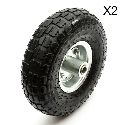 BUYFAST 24-7 2x Wheels Pneumatic 10 Inch Tyre Wheelbarrow 4.10/3.50-4 Heavy Duty