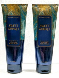 2 Bath & Body Works SWEET WHISKEY Ultra Shea Body Cream 8 oz - Picture 1 of 2