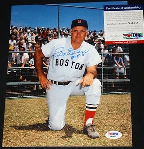 OLDEST HOFer Bobby Doerr signed 8 x 10, Boston Red Sox, PSA/DNA - Picture 1 of 2