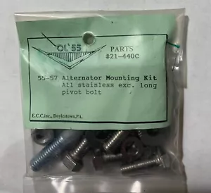 1955 1956 1957 Chevy Alternator Mounting Hardware Kit Stainless 18 Piece - Foto 1 di 2